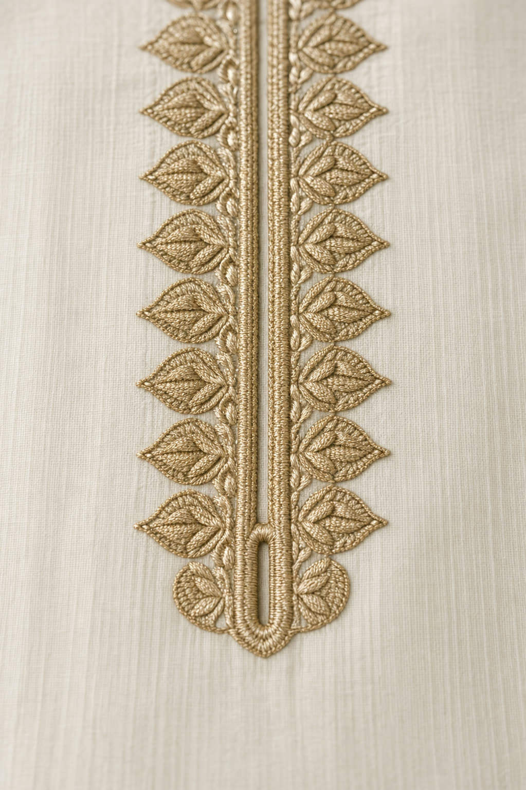 Kora karigari macro — detail of the handwork