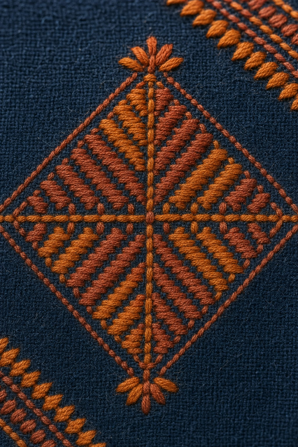 Neel karigari macro — detail of the handwork
