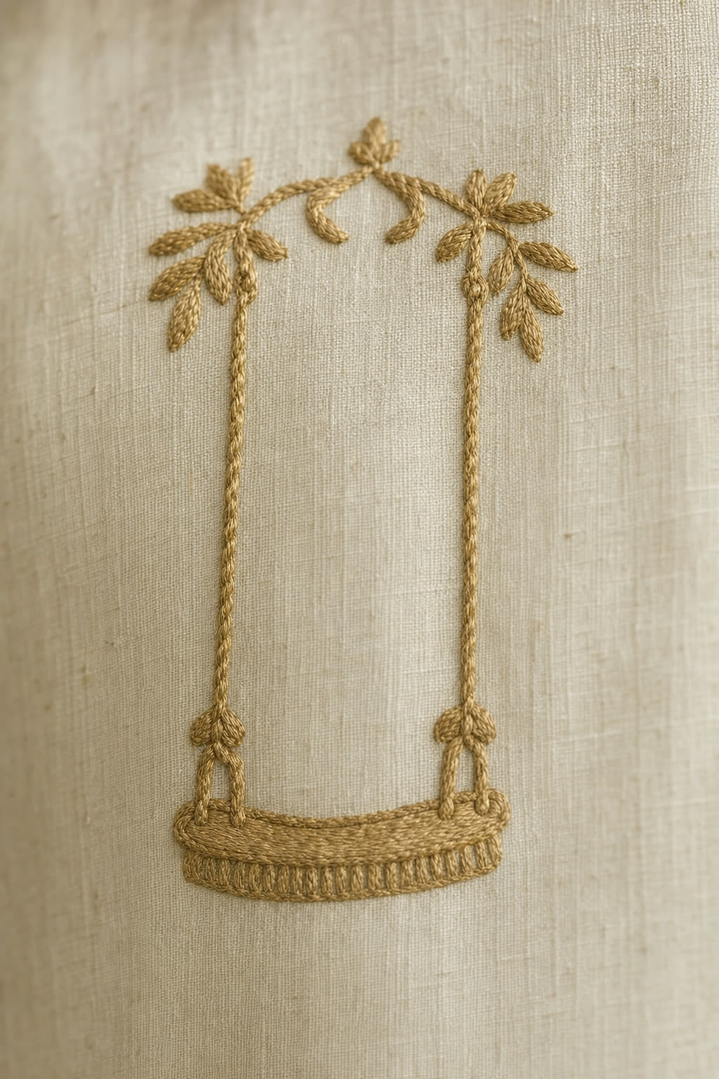 Peengh karigari macro — detail of the handwork