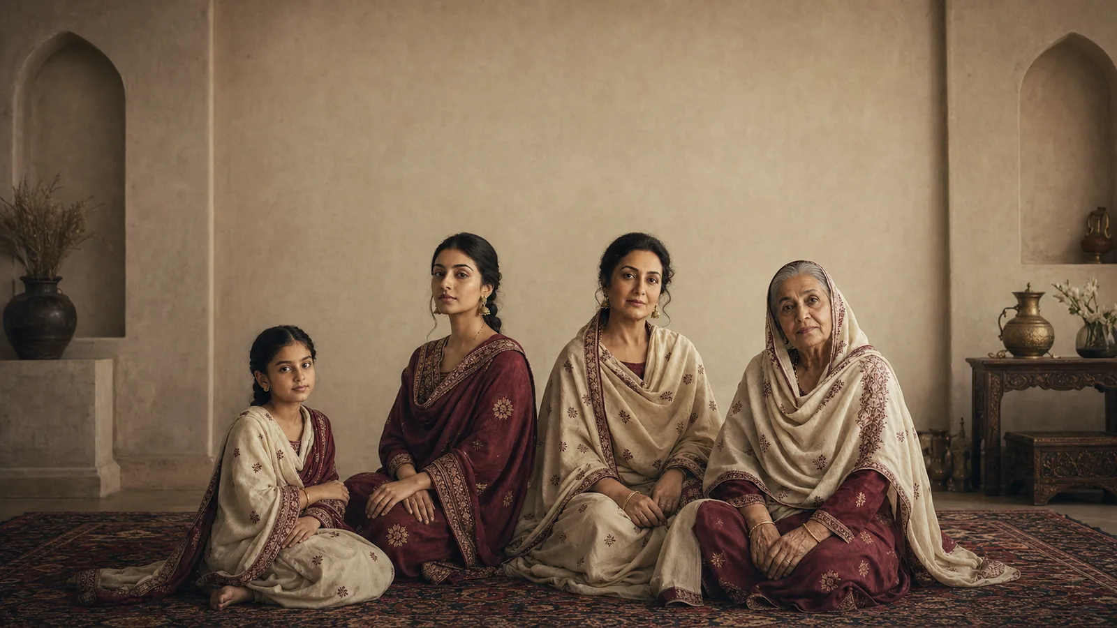 Four generations of Punjabi women